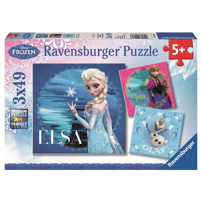 Ravensburger Puzzle-Box - Die Eiskönigin - Elsa, Anna & Olaf - 3x 49 Teile