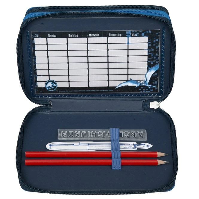 Undercover Jurassic World - Federmäppchen Mit 3 Fächern - 30-teilig - Image 2