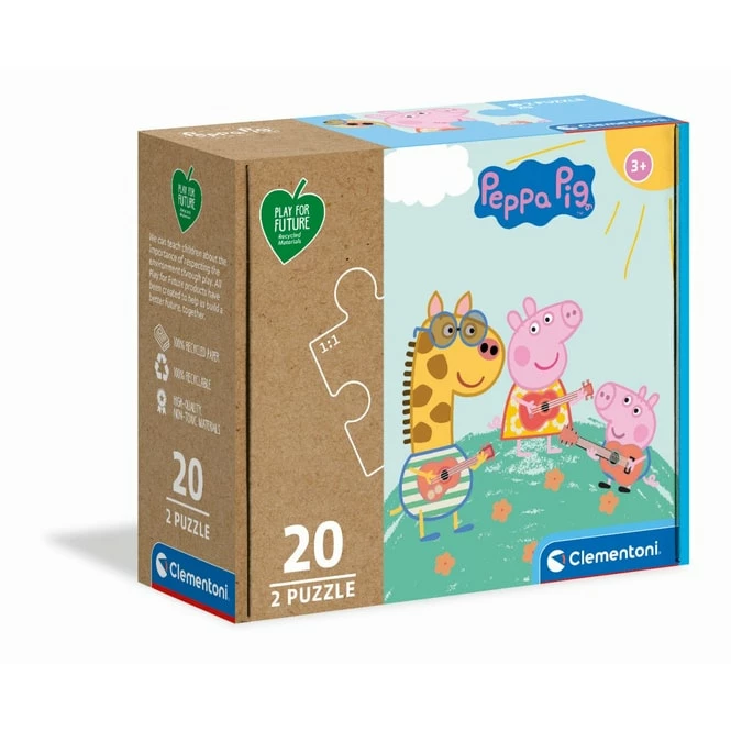 Clementoni Peppa Wutz - Play For Future - Kinderpuzzle - 2 X 20 Teile - Image 3