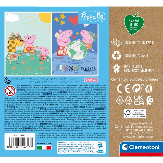 Clementoni Peppa Wutz - Play For Future - Kinderpuzzle - 2 X 20 Teile - Image 2