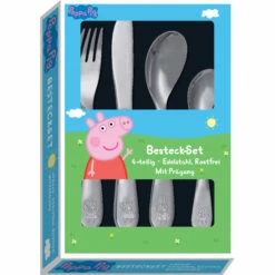 Peppa Wutz - Edelstahl Besteckset - 4 Teile