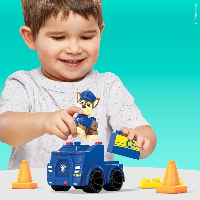 MATTEL Paw Patrol - Mega Bloks - Chase´s Polizei Fahrzeug