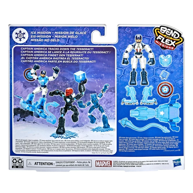 Hasbro Marvel Avengers - Bend And Flex - Captain America - Ice Mission - Image 2