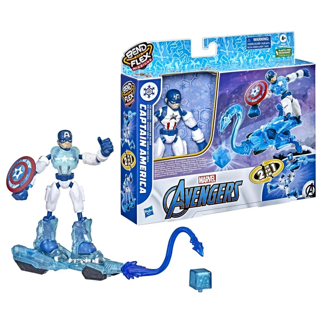 Hasbro Marvel Avengers - Bend And Flex - Captain America - Ice Mission - Image 3