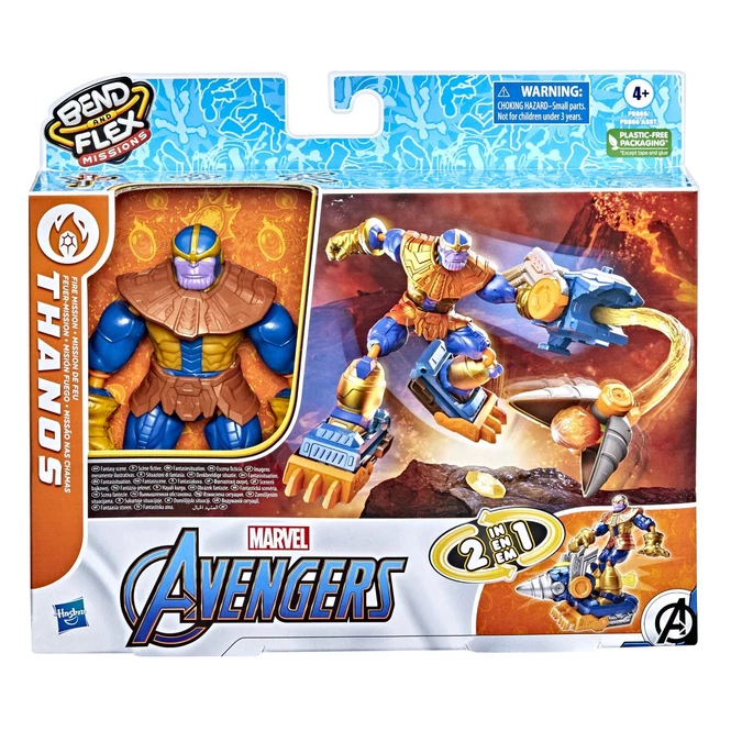 Hasbro Marvel Avengers - Bend And Flex - Thanos - Fire Mission - Image 3