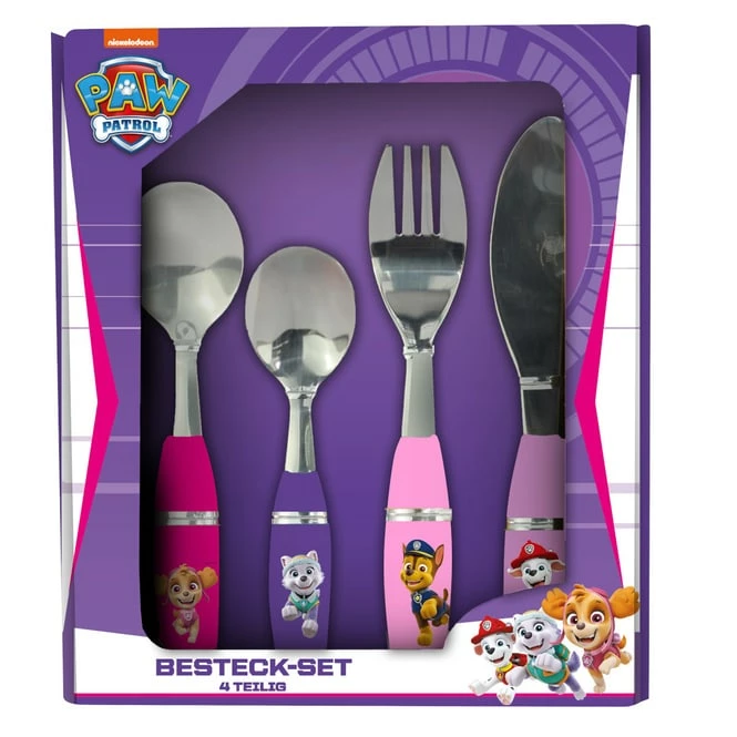 Paw Patrol - Edelstahl Besteckset - 4-teilig - Violett - Image 2