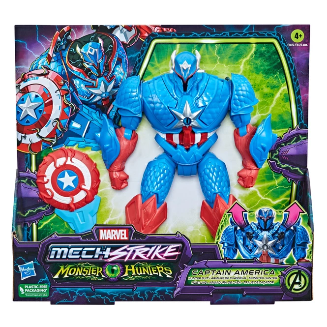Hasbro Marvel - Mech Strike Monster Hunters Deluxe - Captain America - Actionfigur - Image 3