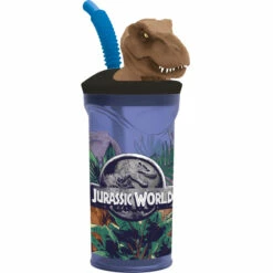 Jurassic World - Trinkbecher T-Rex Mit Trinkhalm - 360 Ml