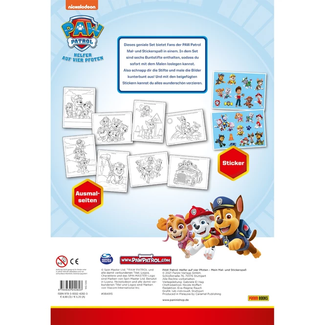 Panini Paw Patrol - Mein Mal- Und Stickerspaß - Image 4