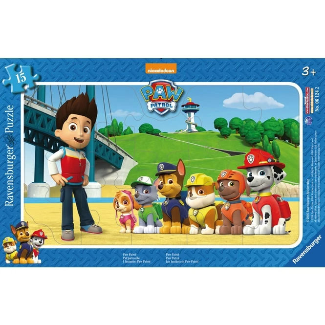 Ravensburger Rahmenpuzzle - Paw Patrol Patrouille - 15 Teile