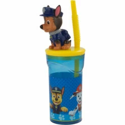 Paw Patrol - Trinkbecher Mit Strohhalm - Ca. 360 Ml