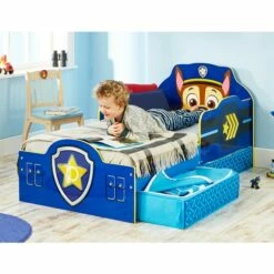 Paw Patrol - Kinderbett Mit Stauraum - Chase - Ca. 70 X 140 Cm
